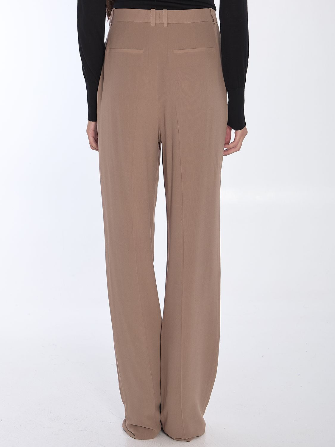 SAINT LAURENT Chic Creased Pli Georgette Pants for Women