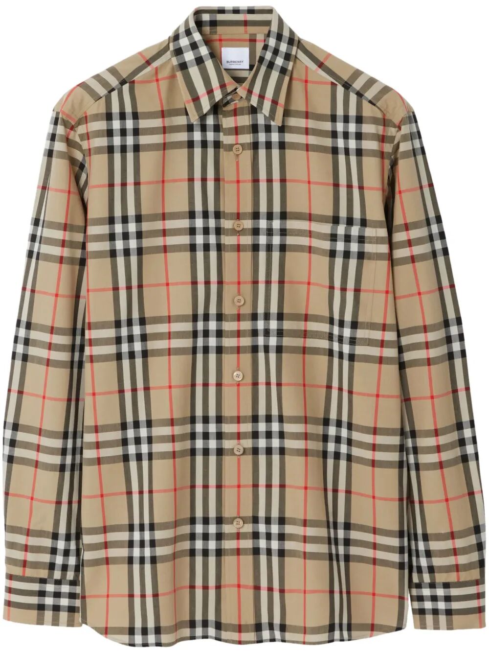 BURBERRY Regular Fit Check Cotton Shirt