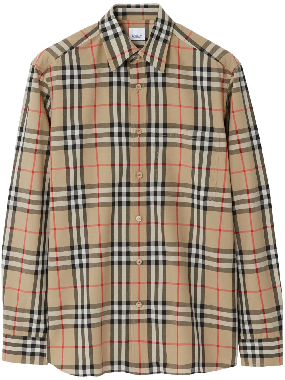 BURBERRY Men's Embroidered Poplin Shirt