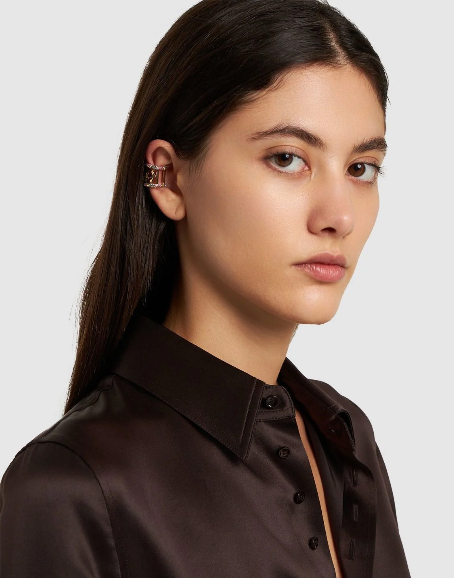 BURBERRY TB Pave Logo EarCuff - Chic Women's Accessory