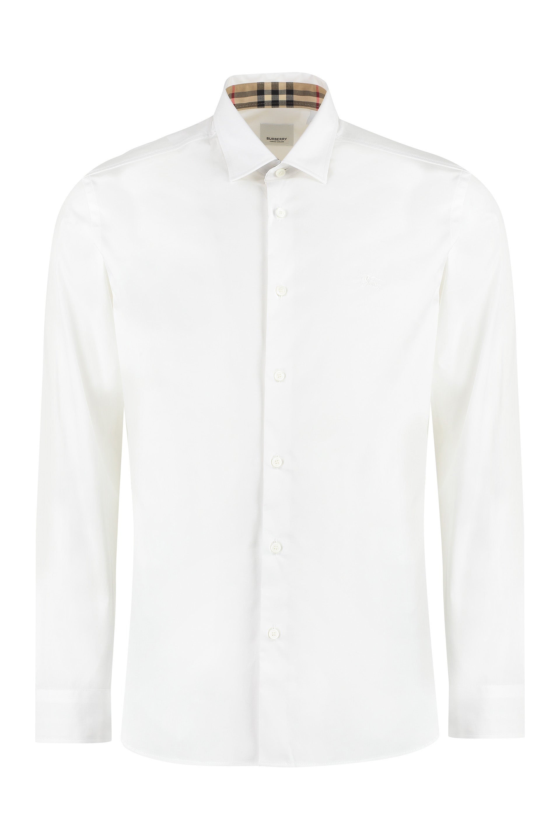 BURBERRY Classic Cotton Shirt with Rounded Hem for Men