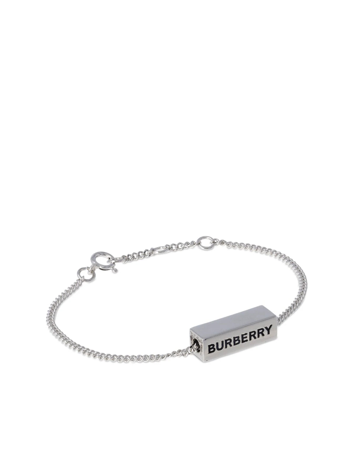 BURBERRY Engraved Bar Logo Chain Bracelet for Men