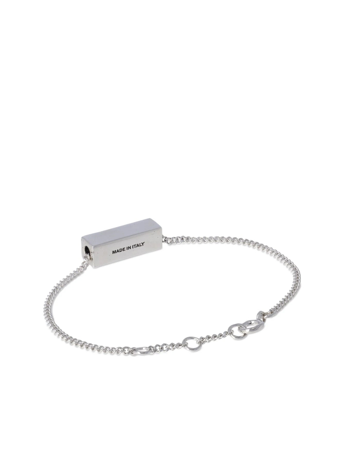 BURBERRY Engraved Bar Logo Chain Bracelet for Men