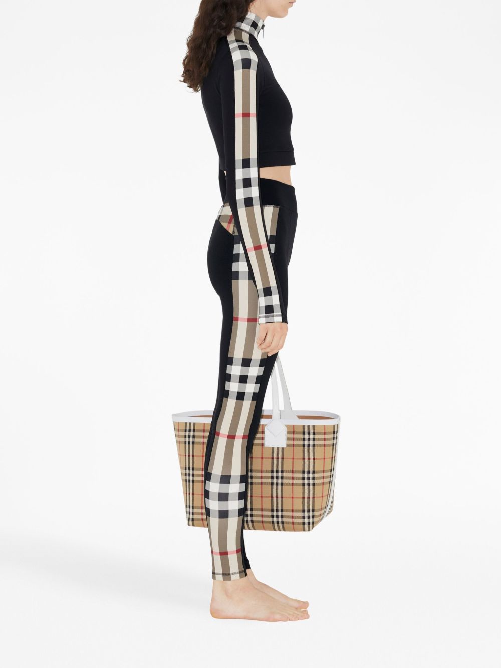 BURBERRY Check Motif Leggings for Women - FW25 Collection