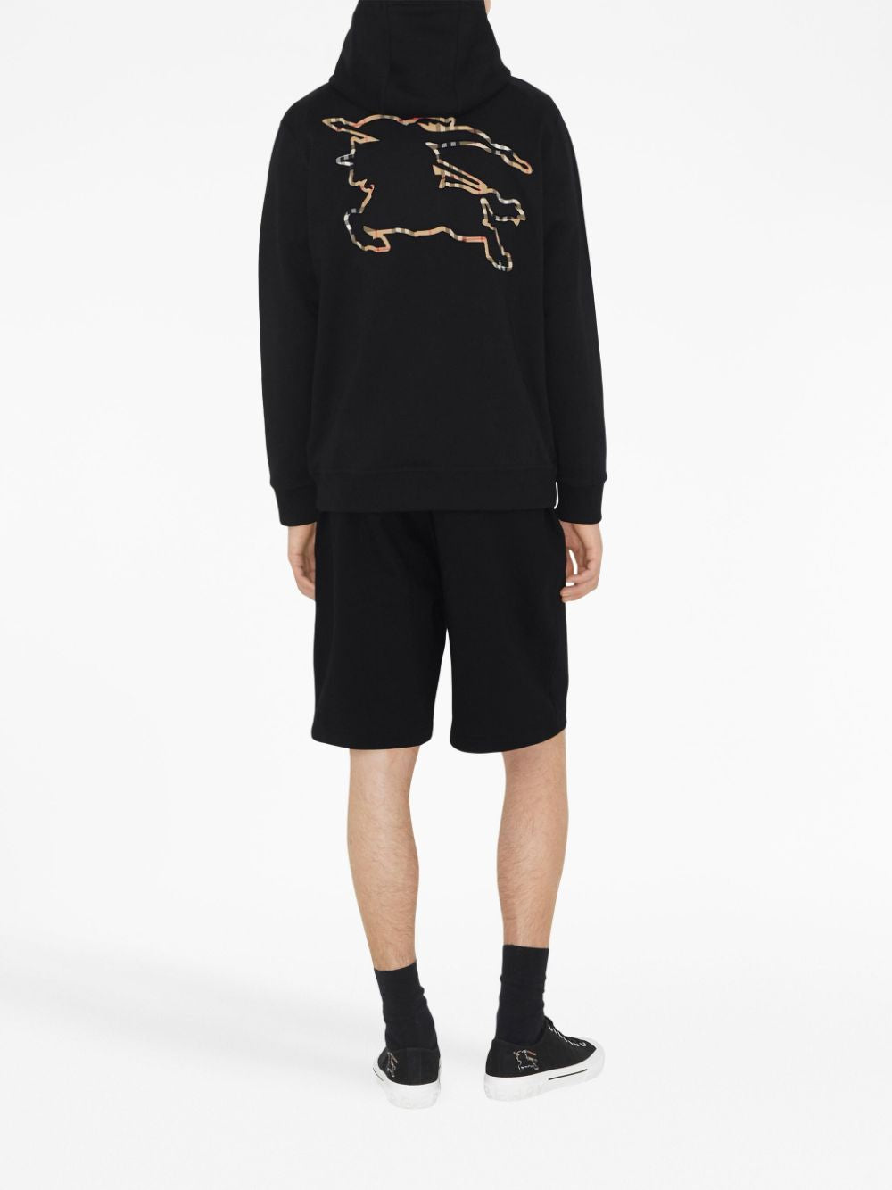 BURBERRY Hooded Sweatshirt with Back Check Motif for Men