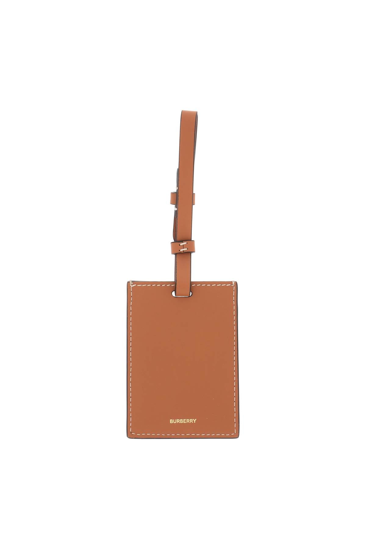 BURBERRY House-Check Leather Luggage Tag