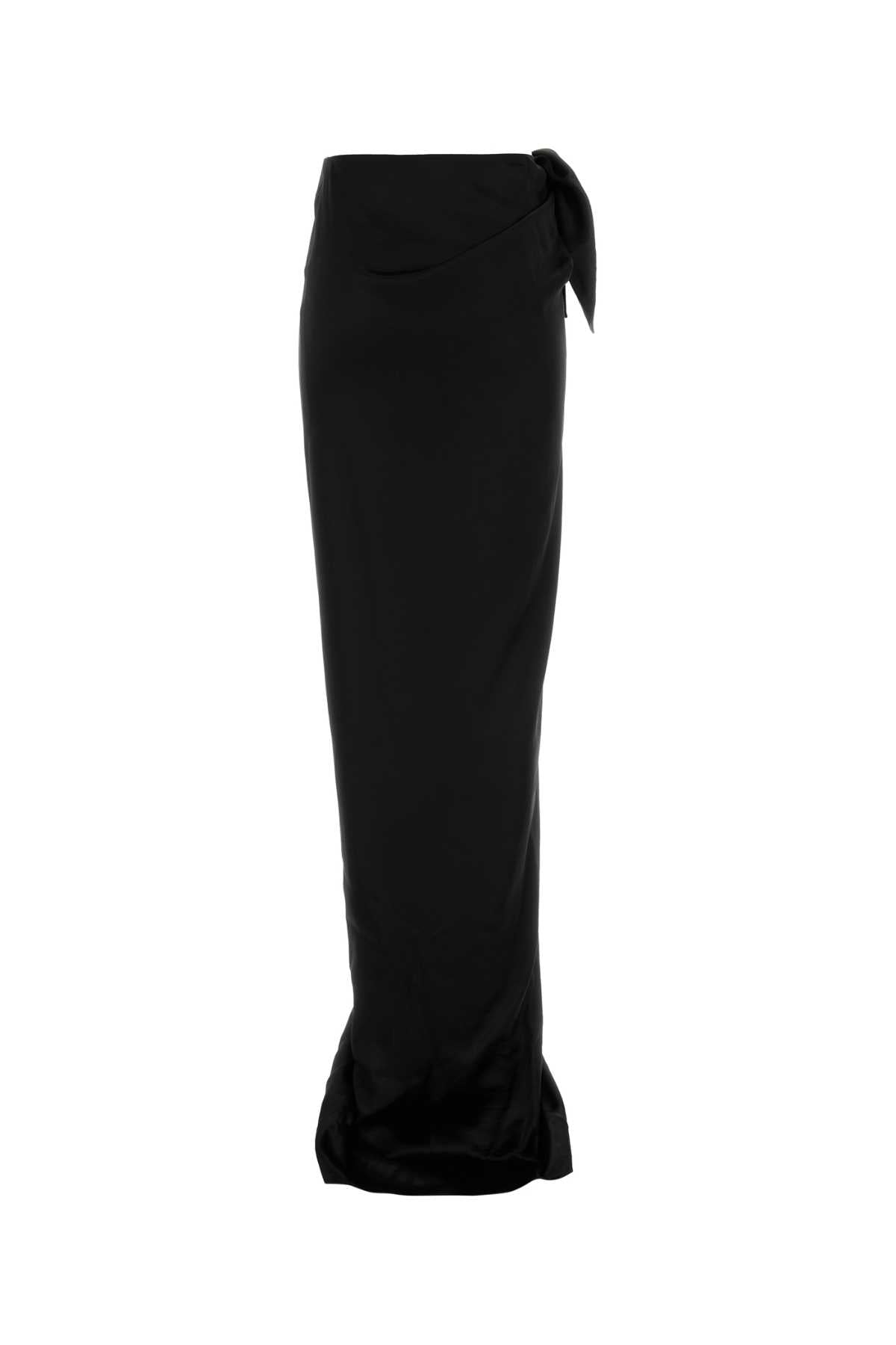 BALENCIAGA Elegant Floor-Length Wrap Skirt with Knot Detail - Size 38