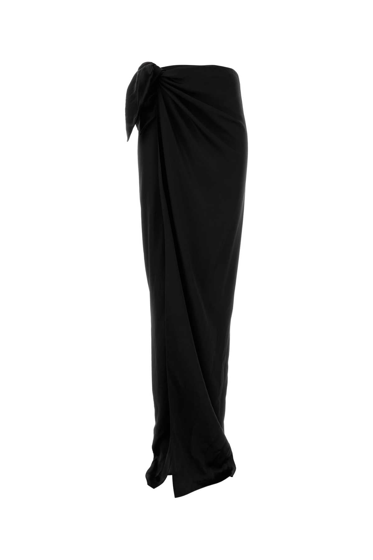 BALENCIAGA Elegant Floor-Length Wrap Skirt with Knot Detail - Size 38