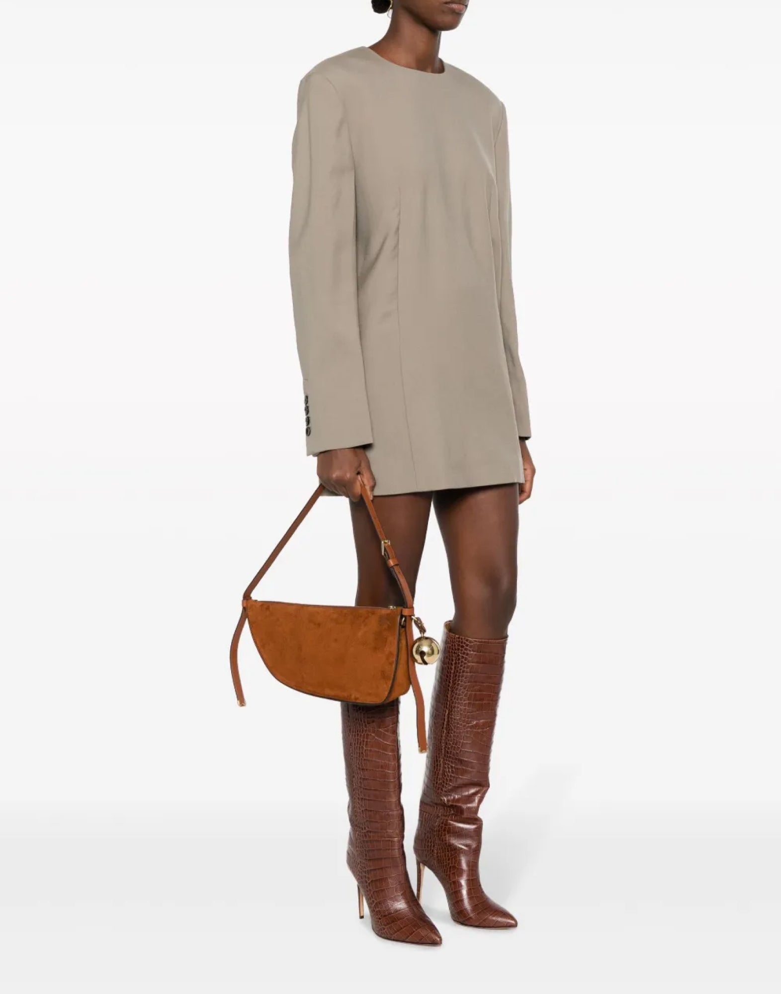 BURBERRY Mini Sling Charm Shoulder Handbag - 32X15X7 CM