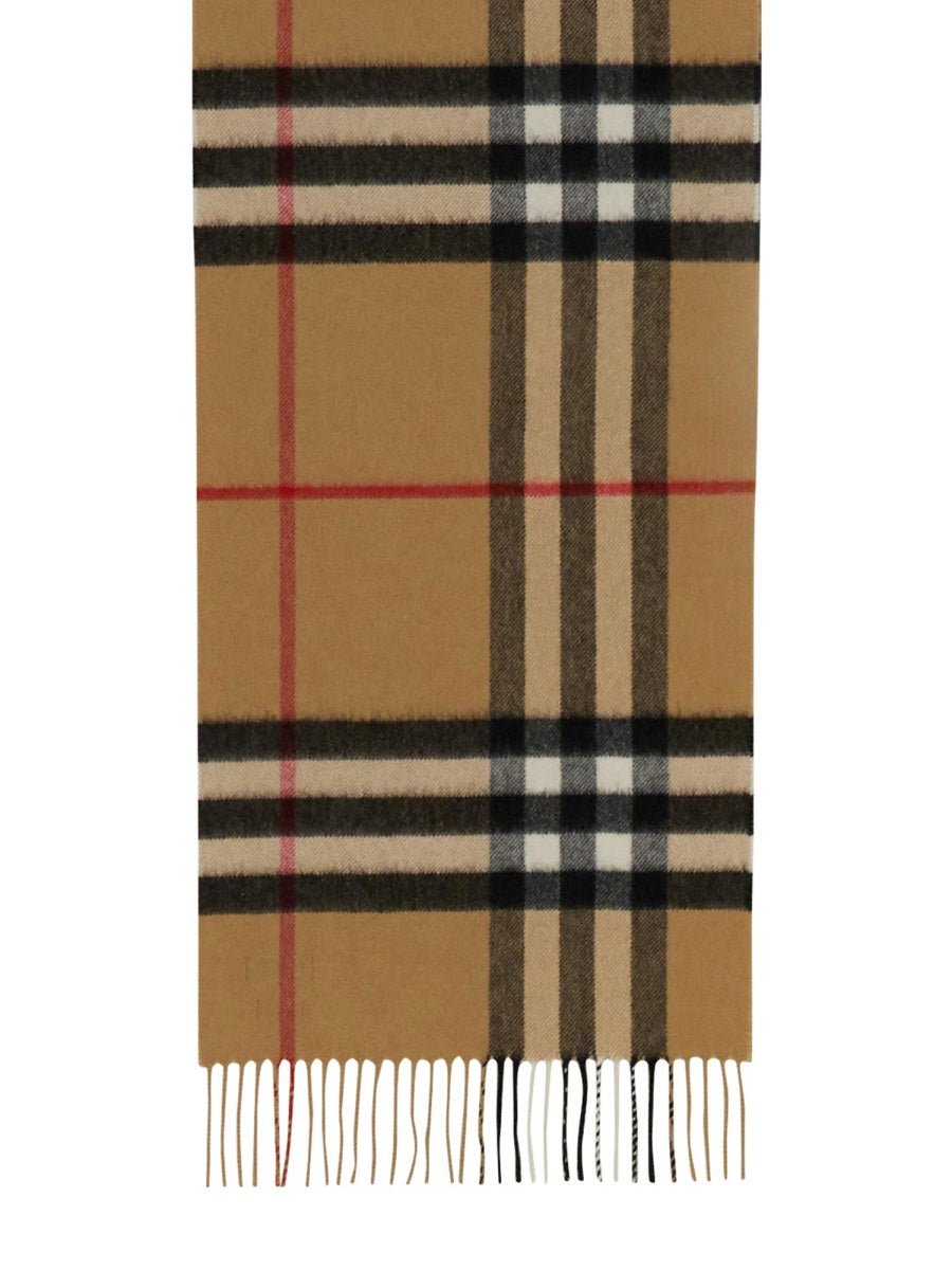 BURBERRY Classic Check Cashmere Scarf 168x30cm