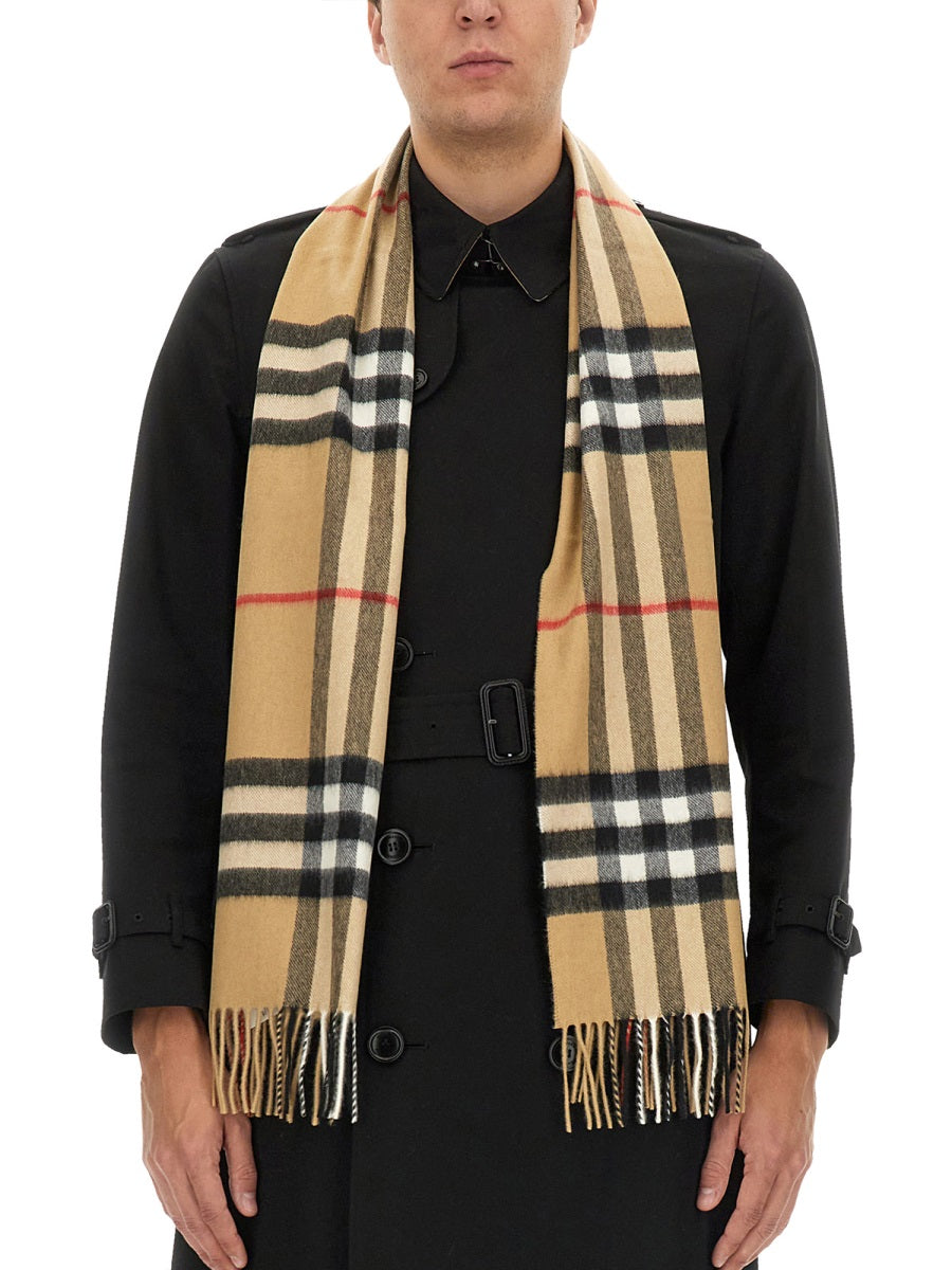 BURBERRY Giant Check Cashmere Scarf