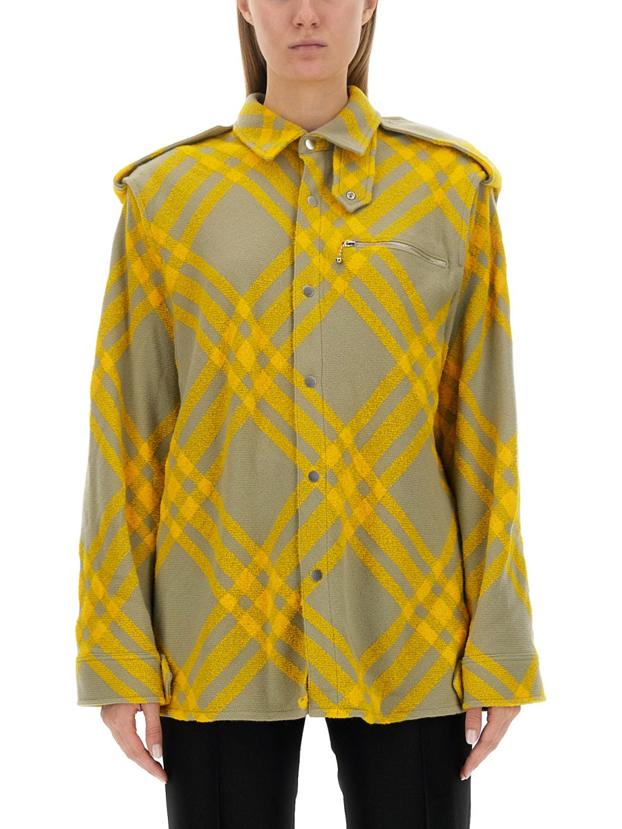 BURBERRY Check Pattern Shirt - Size 8 UK