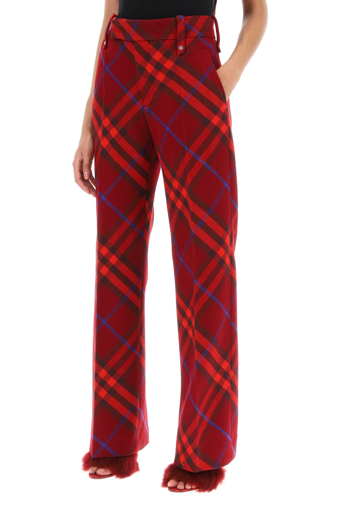 BURBERRY Regular Fit Virgin Wool Pants - Size 8 UK