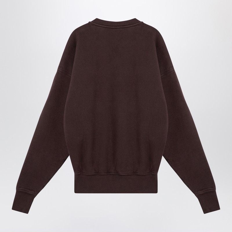 SAINT LAURENT Plush Cotton Crewneck Sweatshirt