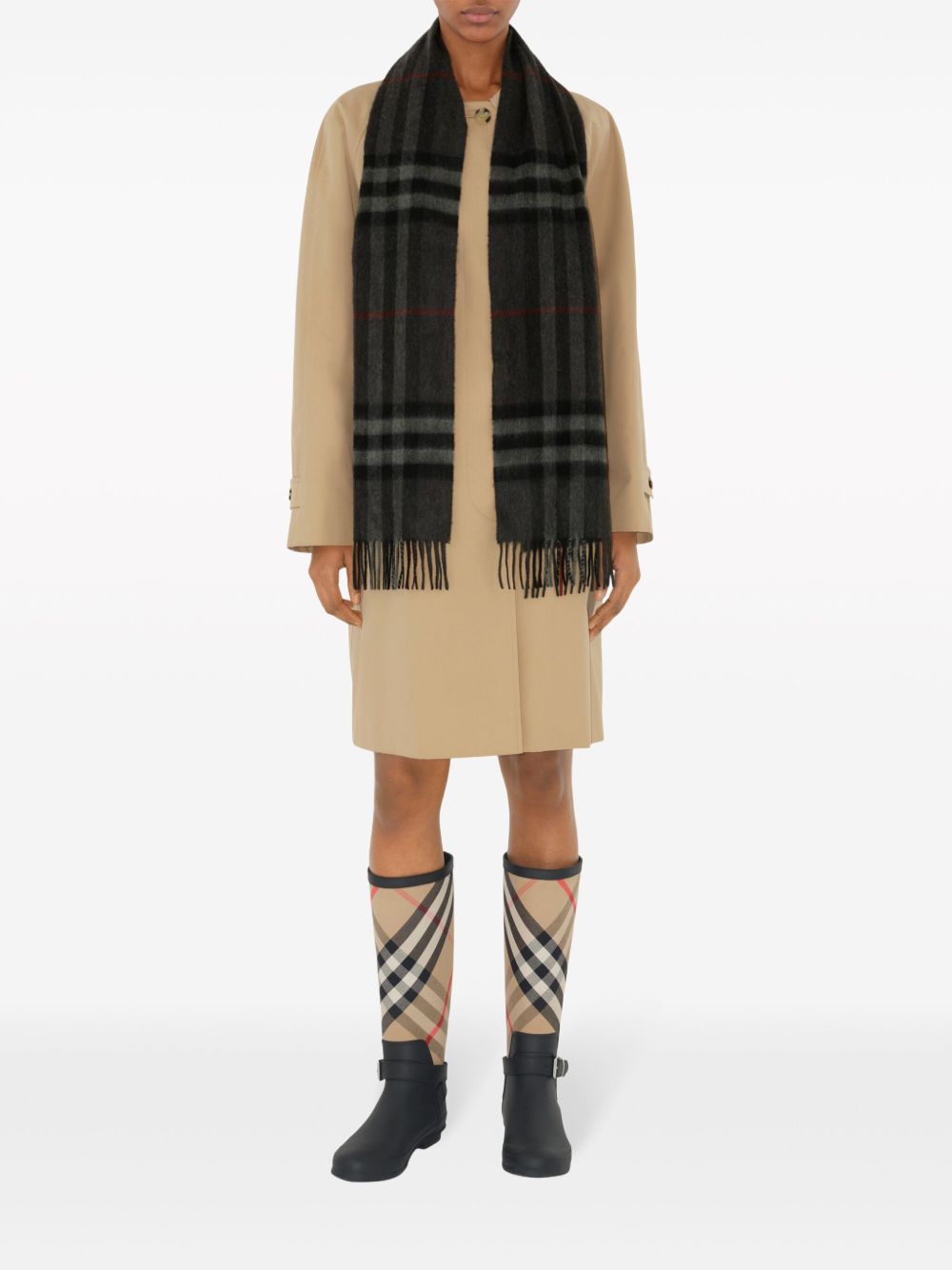 BURBERRY Embroidered Cashmere Scarf