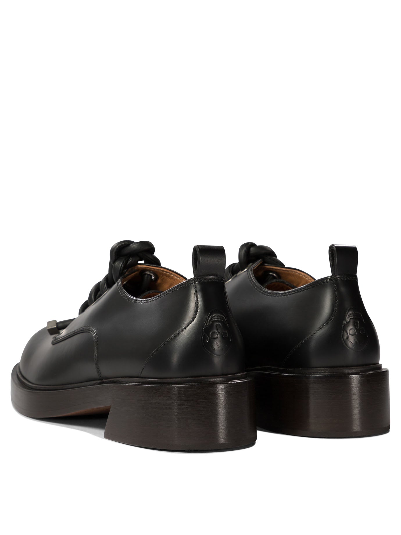 ALEXANDER MCQUEEN Lace-up Derby Dress Shoes with Oversized Squared Toe