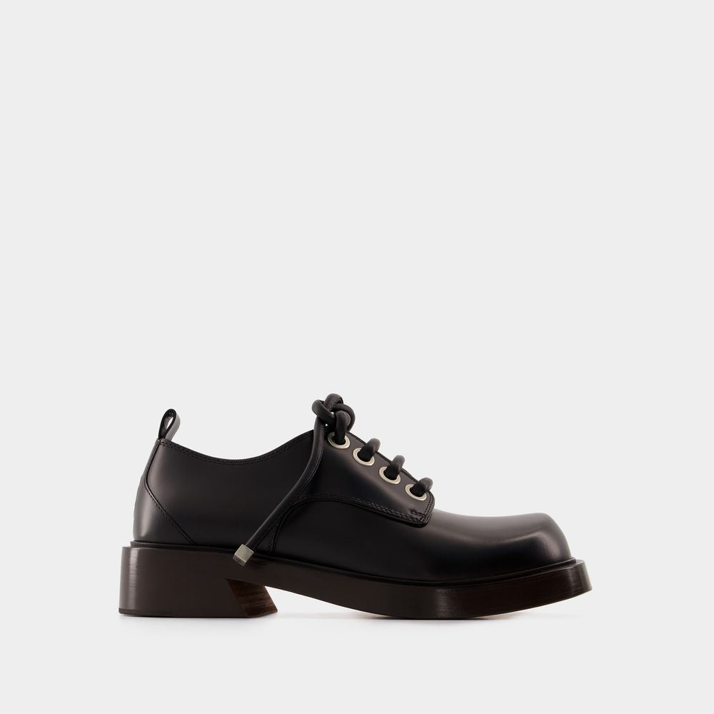 ALEXANDER MCQUEEN Men's Leather Lace-Up Shoes - FW24 Collection