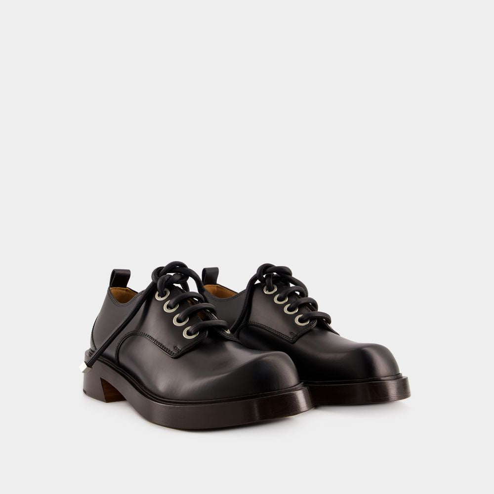 ALEXANDER MCQUEEN Men's Leather Lace-Up Shoes - FW24 Collection