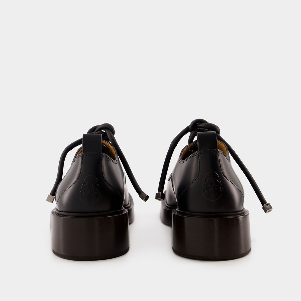 ALEXANDER MCQUEEN Men's Leather Lace-Up Shoes - FW24 Collection