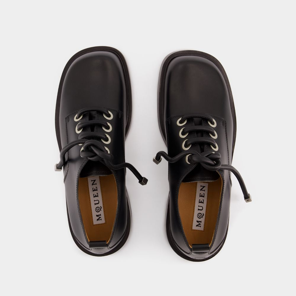 ALEXANDER MCQUEEN Men's Leather Lace-Up Shoes - FW24 Collection