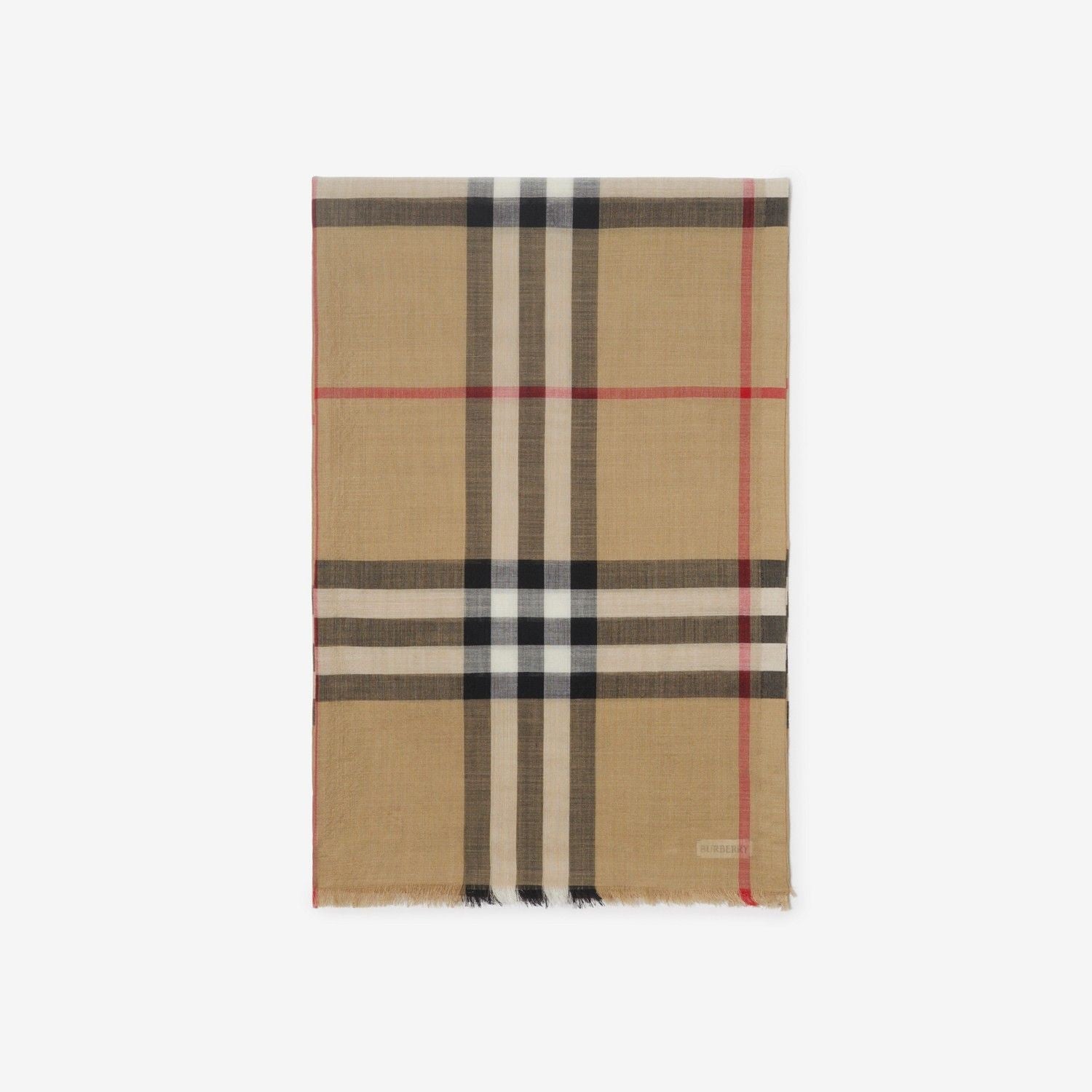 BURBERRY Check Gauze Scarf 220x70