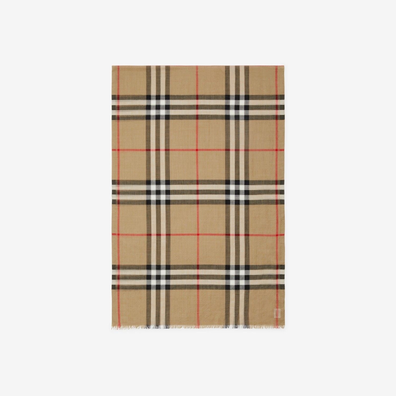 BURBERRY Check Gauze Scarf 220x70