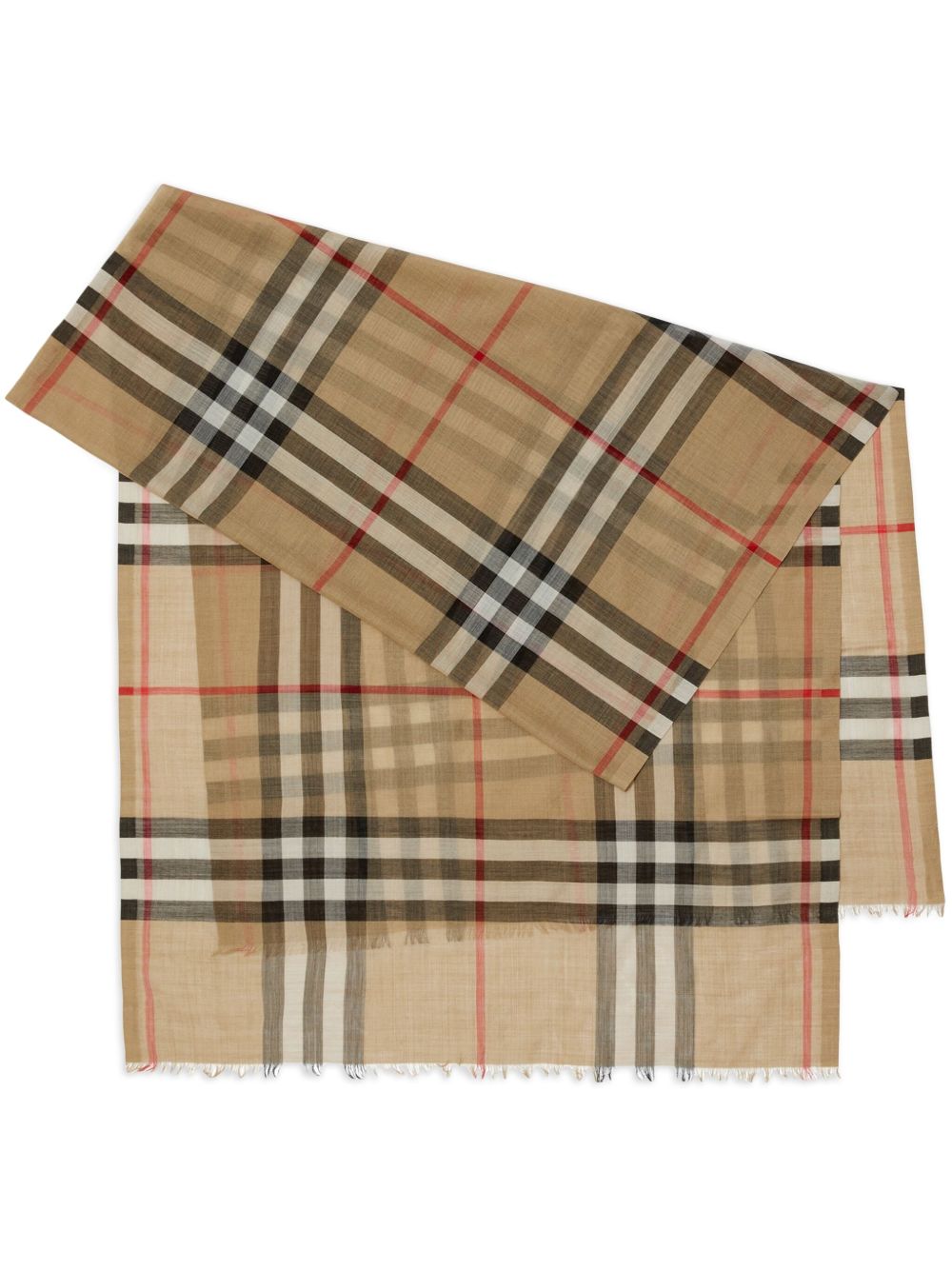 BURBERRY Giant Check Wool and Silk Scarf