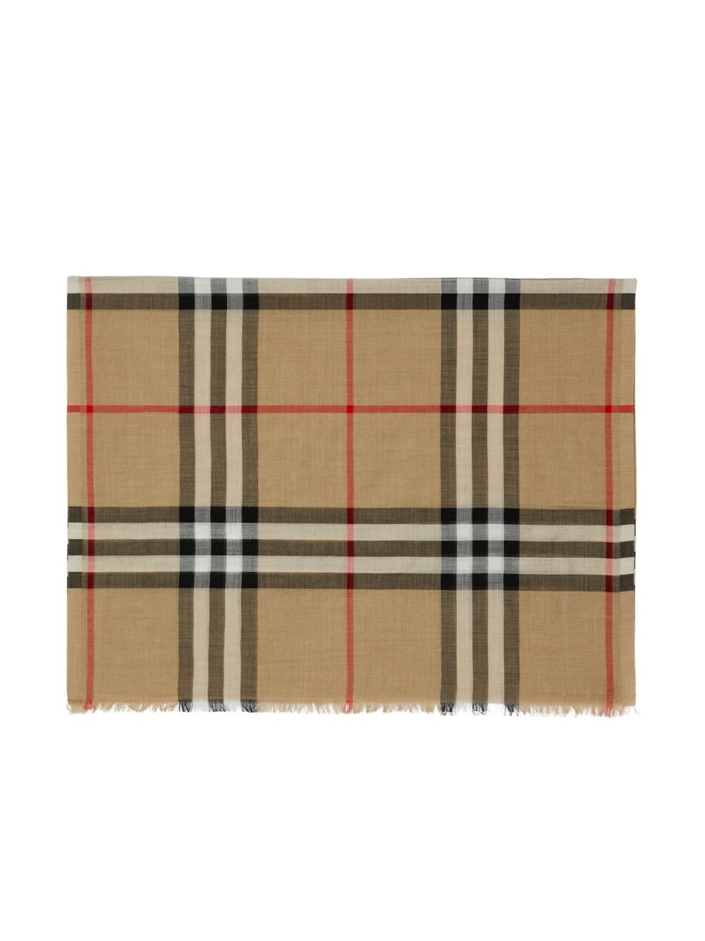 BURBERRY Giant Check Wool and Silk Scarf