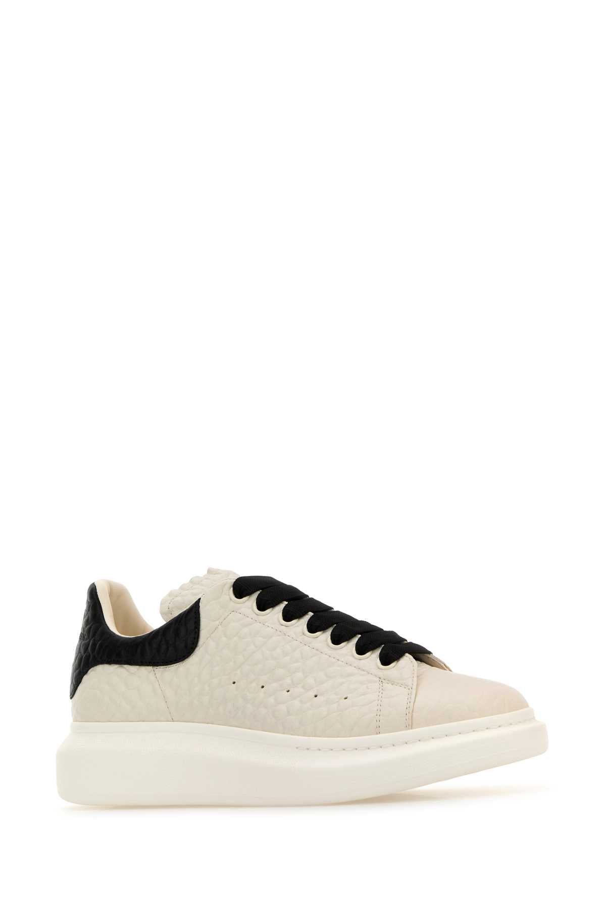 ALEXANDER MCQUEEN Leather Sneakers with Contrast Heel for Men