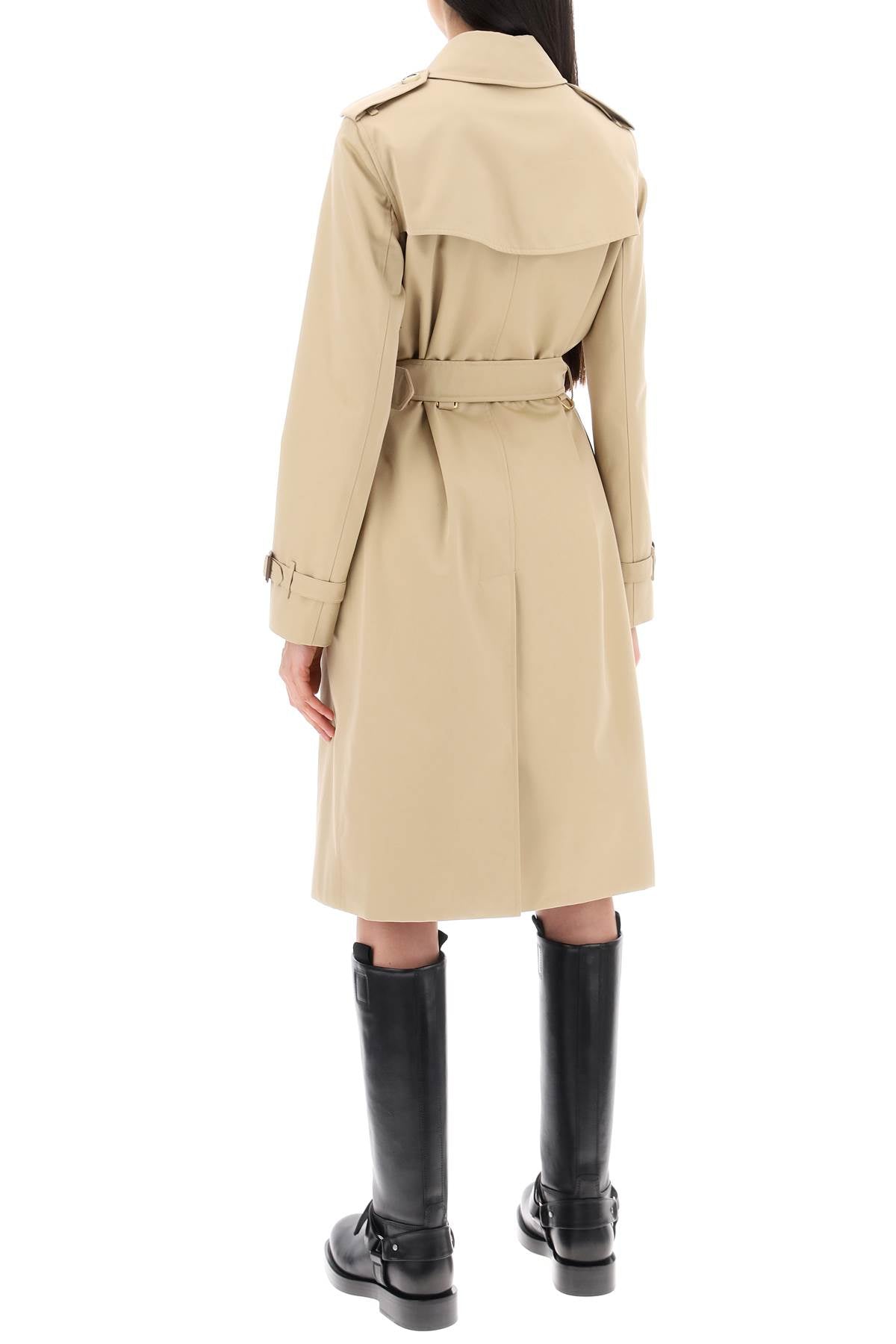 BURBERRY Kensington Long Cotton Trench Jacket for Women