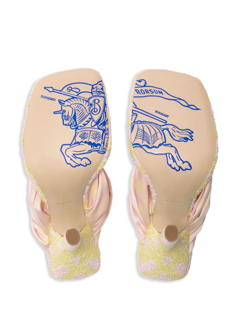 BURBERRY Printed Fabric Pool Check Thong Sandals for Women