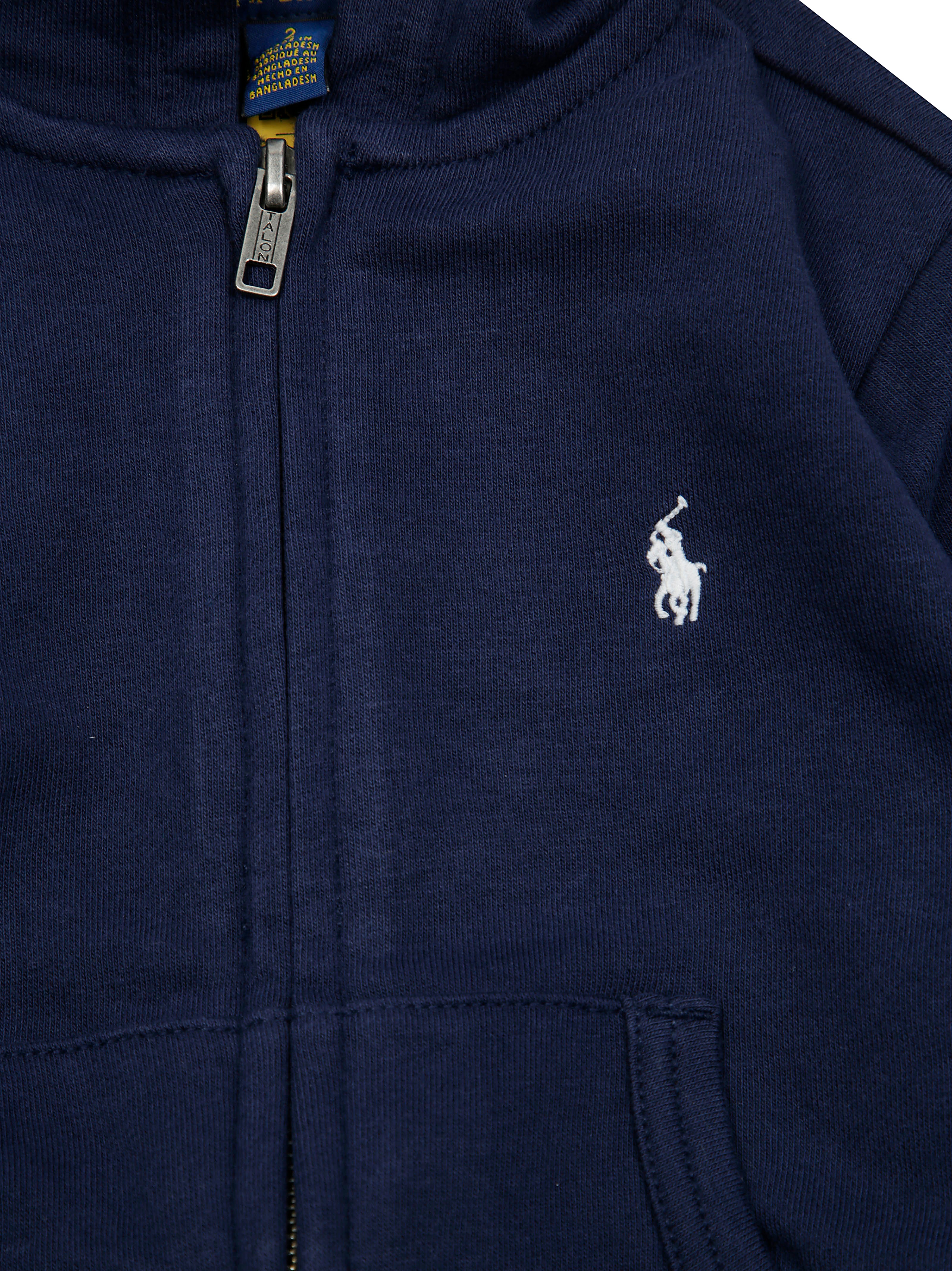 POLO RALPH LAUREN Kids Full Zip Hoodie with Embroidered Logo