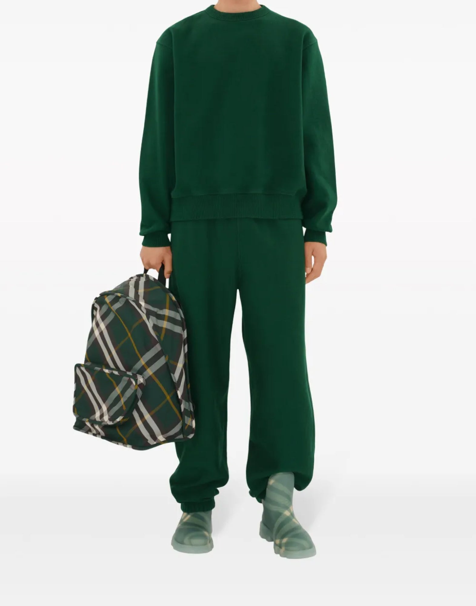 BURBERRY Shield Check Nylon Backpack 46x39x21 cm