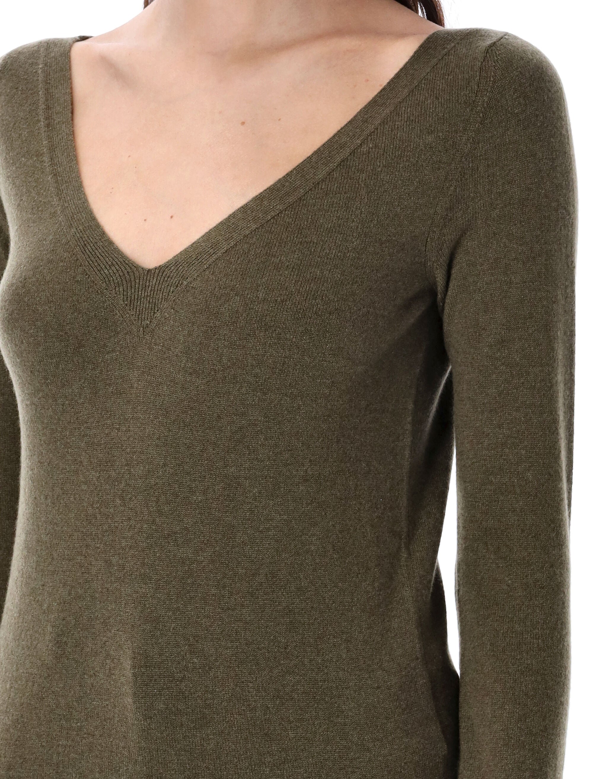 SAINT LAURENT V-Neck Cashmere Sweater for Women