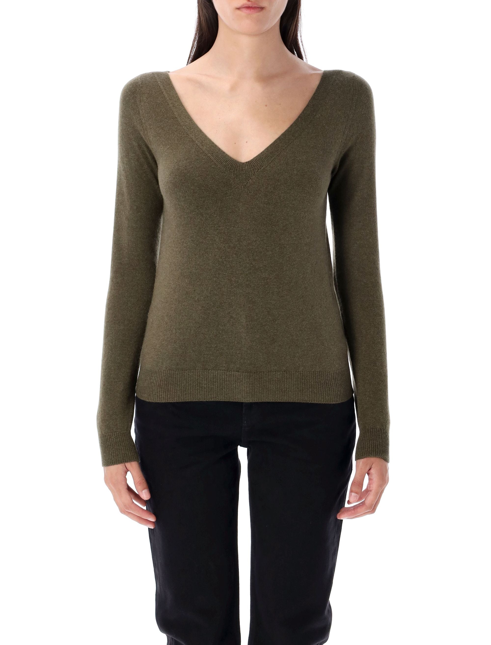 SAINT LAURENT V-Neck Cashmere Sweater for Women
