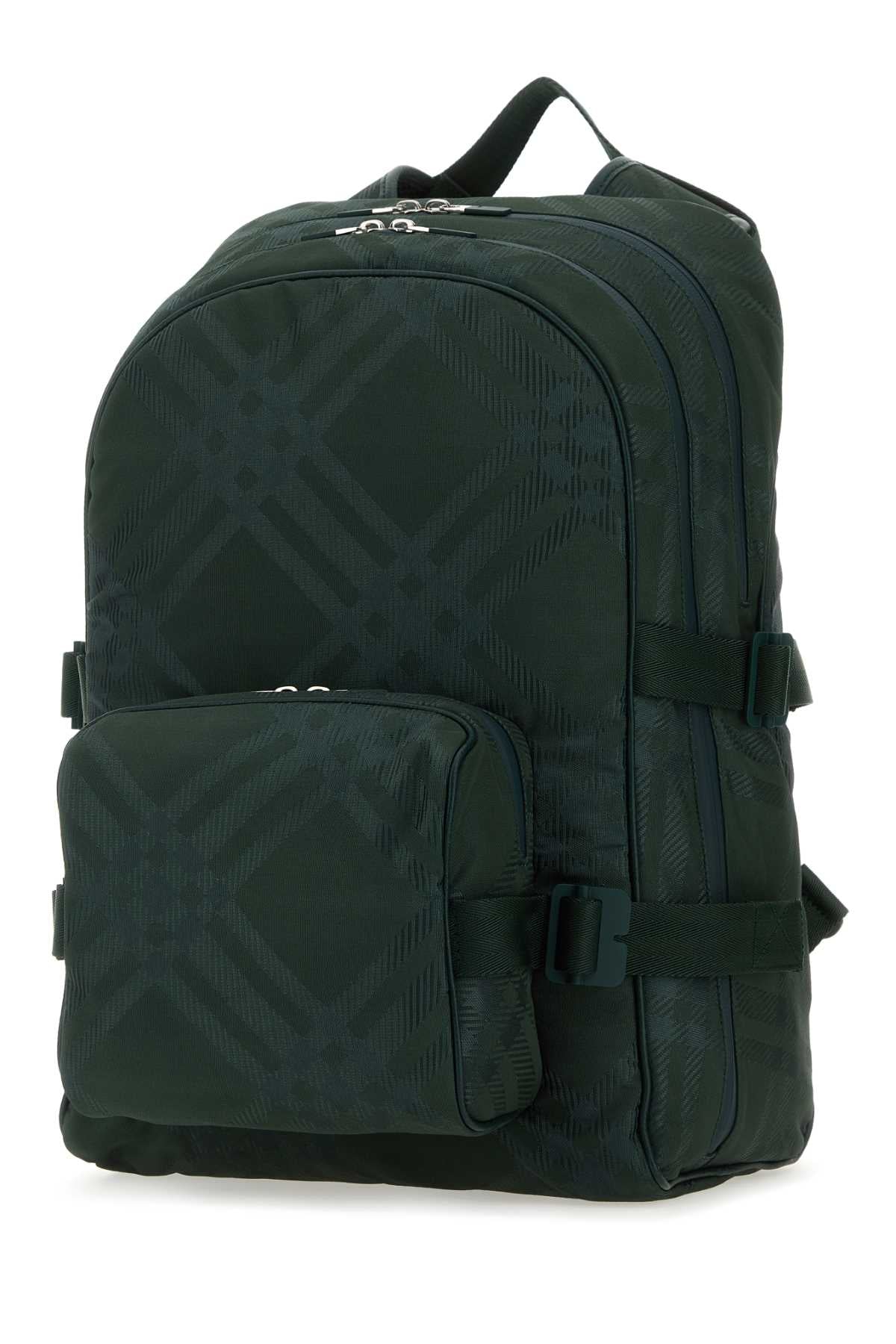 BURBERRY Nylon Blend Check Backpack