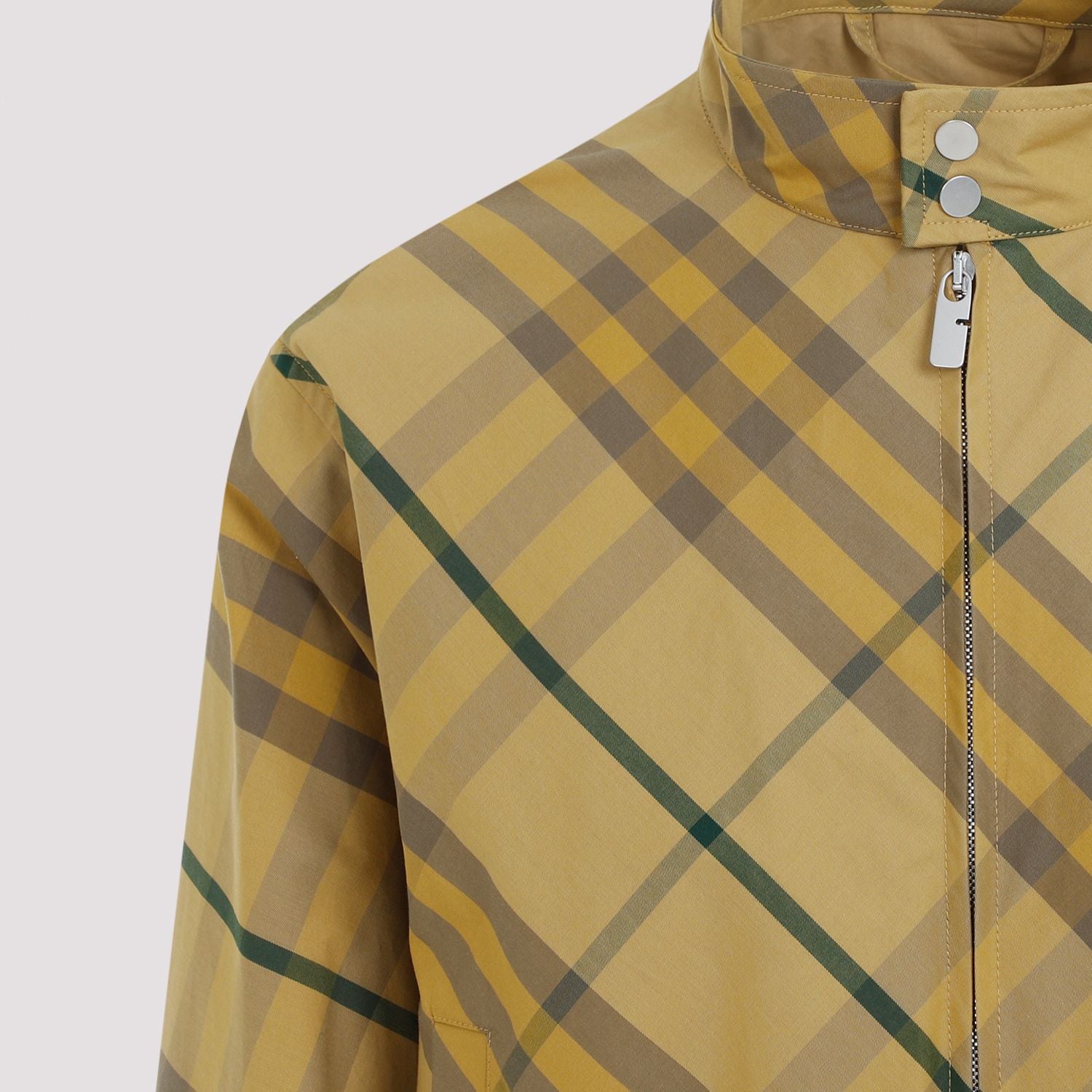BURBERRY Checked Embroidered Cotton Bomber Jacket for Men