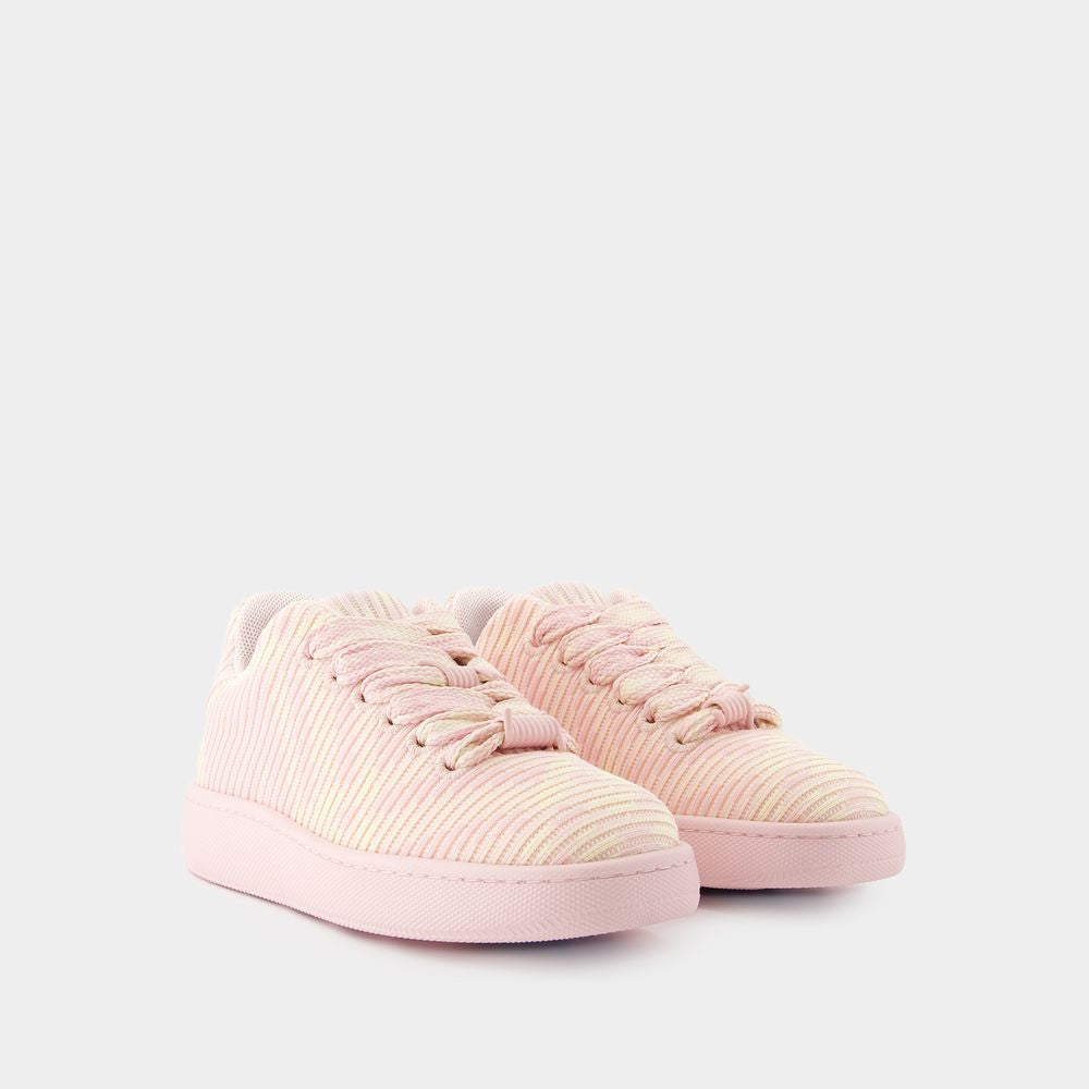 BURBERRY Embroidered Fabric Box Sneakers for Women