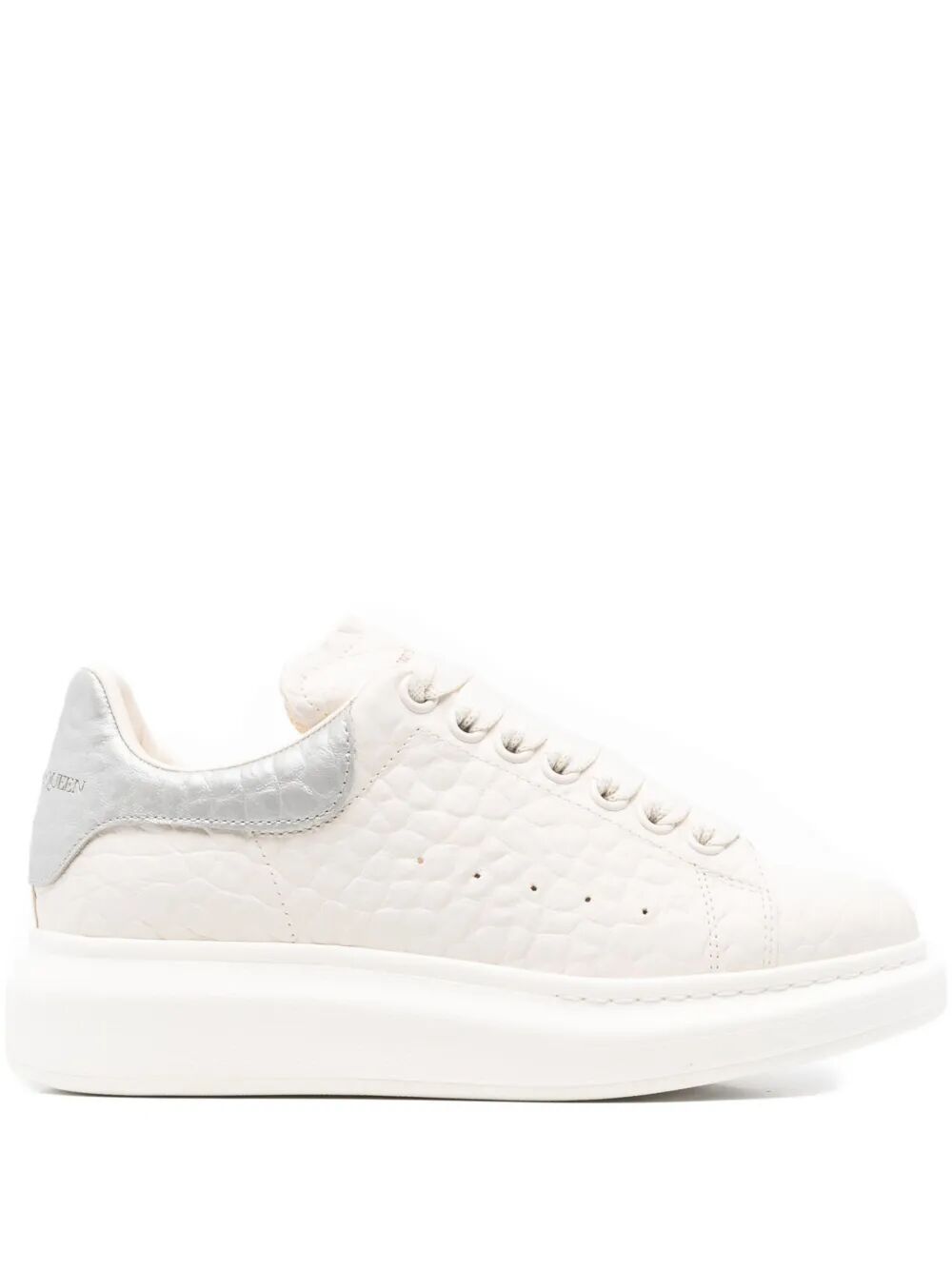 ALEXANDER MCQUEEN Oversized Sneakers with Textured Silver Heel Tab for Women