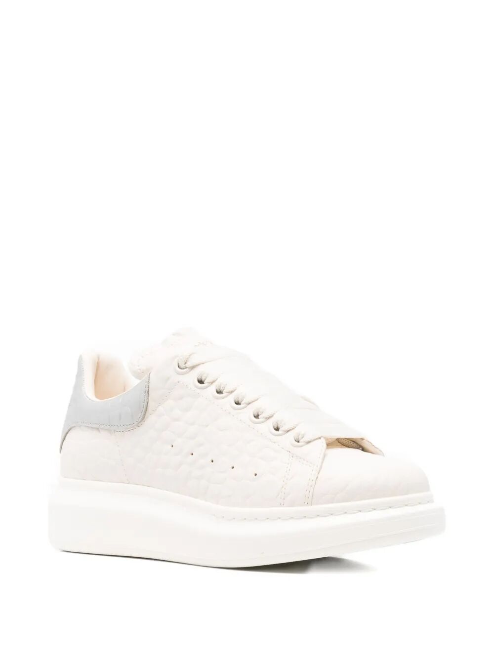 ALEXANDER MCQUEEN Oversized Sneakers with Textured Silver Heel Tab for Women