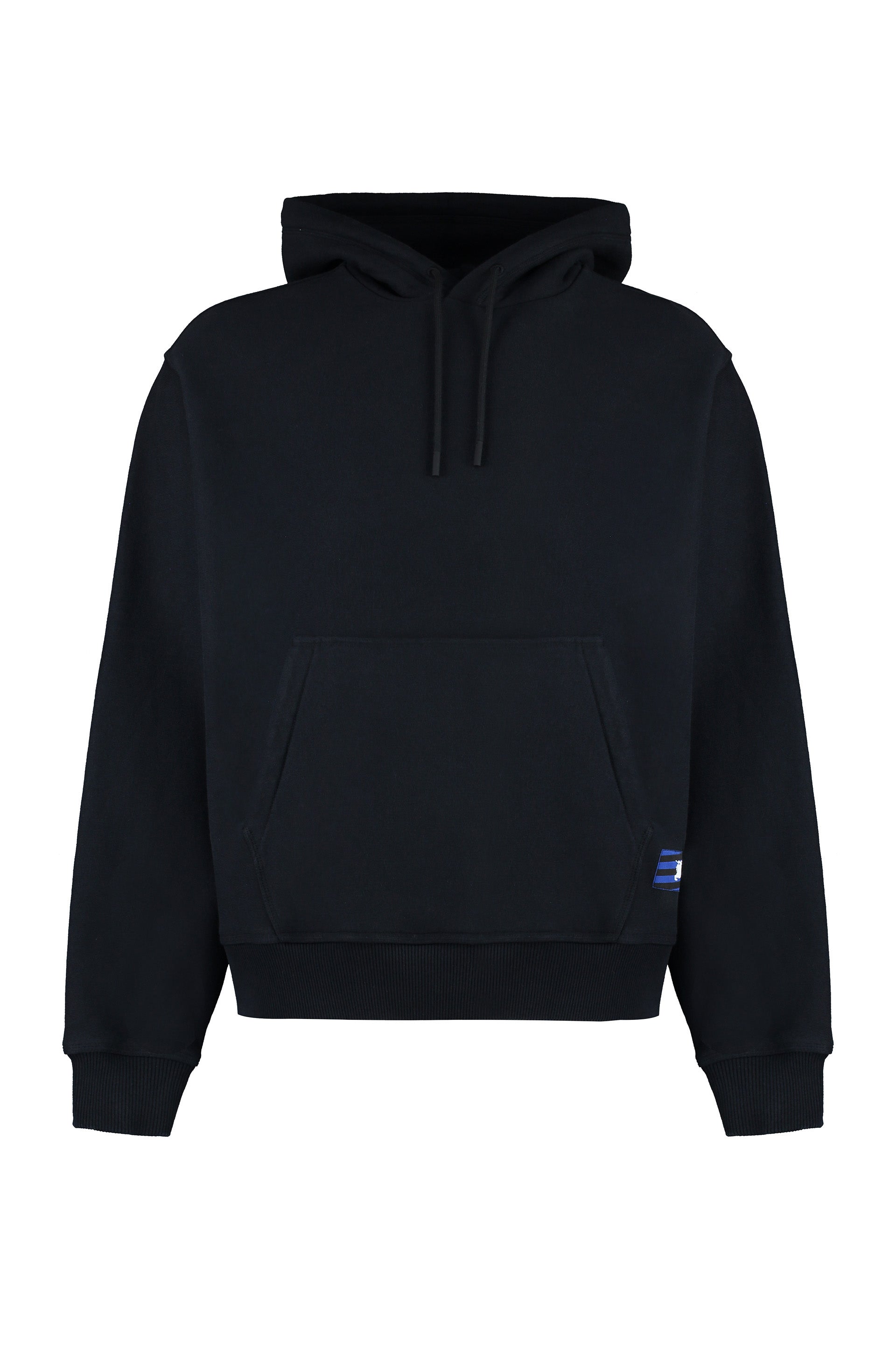 BURBERRY Cotton Hoodie with Ribbed Cuffs - Men