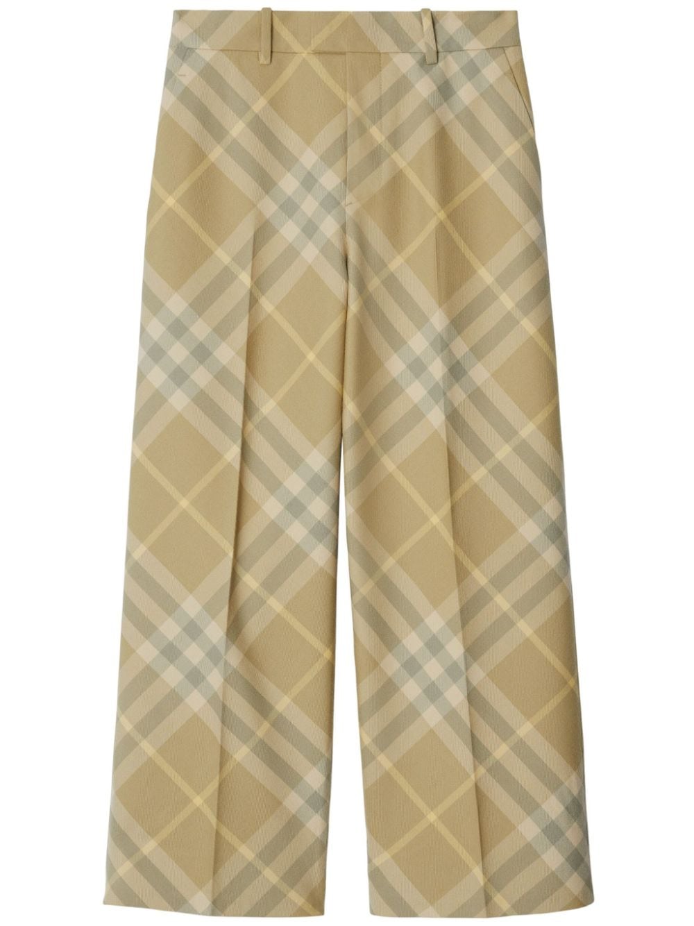 BURBERRY Tailored Checkered Wool Trousers