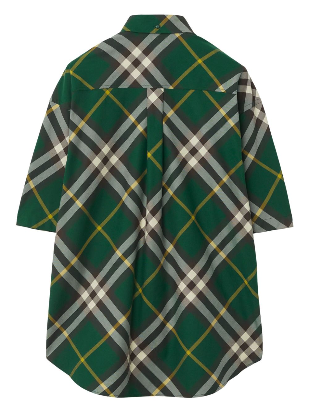 BURBERRY Plaid Check Cotton Short Sleeve Shirt