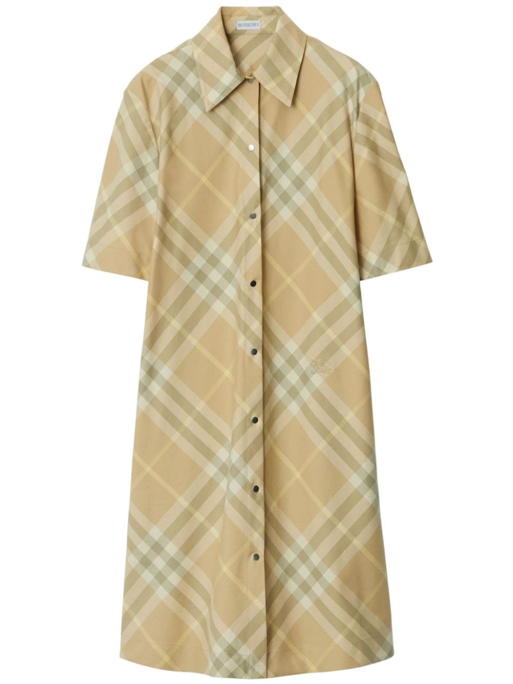 BURBERRY Checked Cotton Shirt Dress for Women - Summer Edition