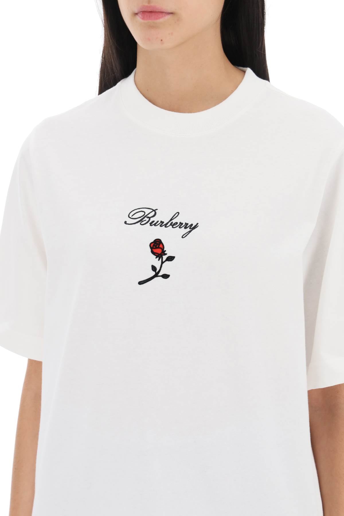 BURBERRY Stretch Cotton T-Shirt for Women