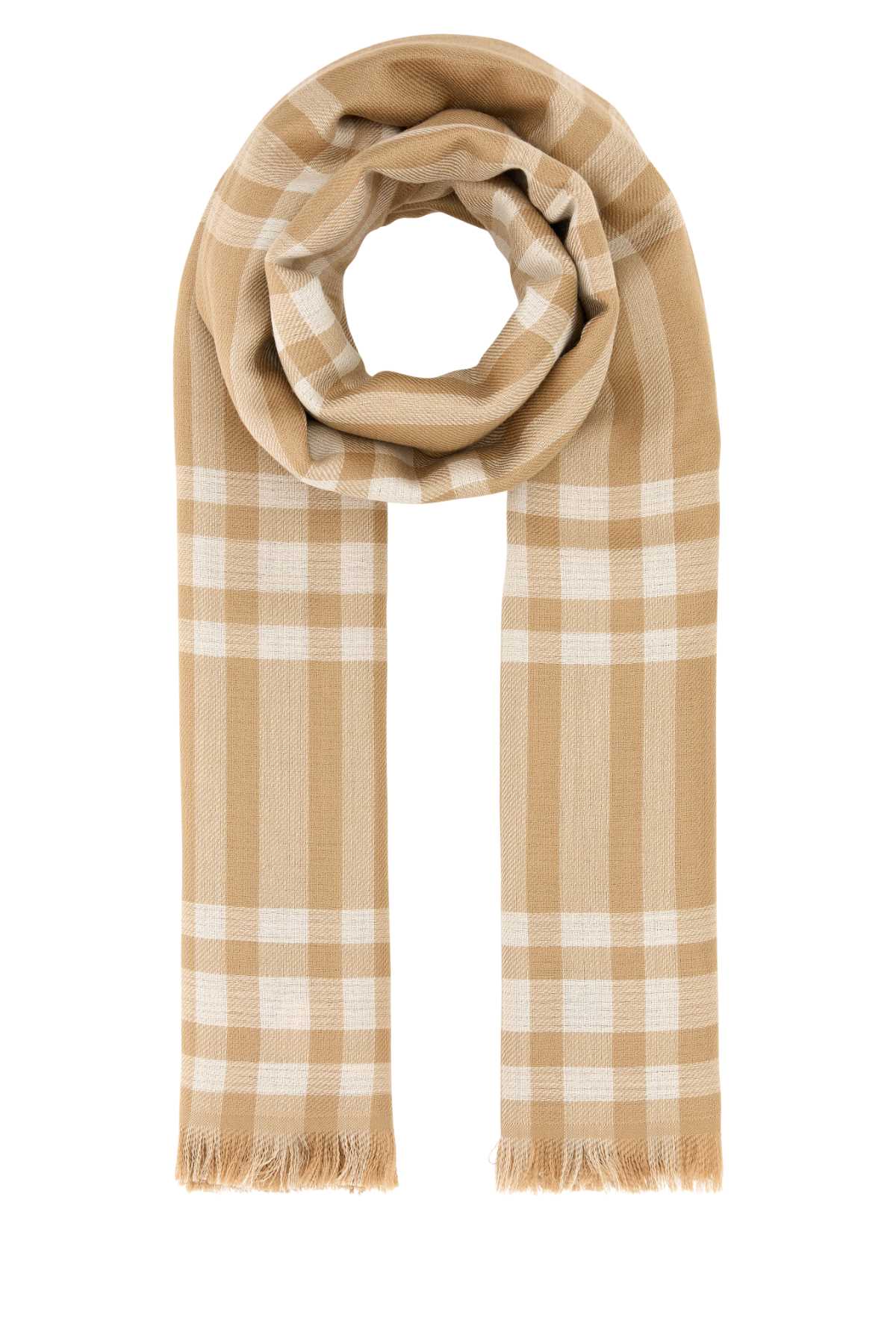BURBERRY Embroidered Wool Blend Scarf for Women