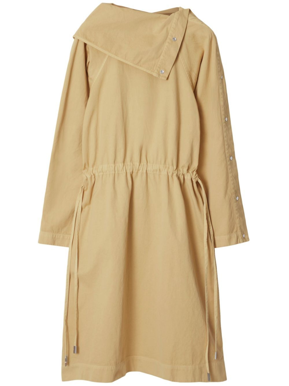 BURBERRY Oversized Wool-Silk Dress with Drawstring Waist - SS24