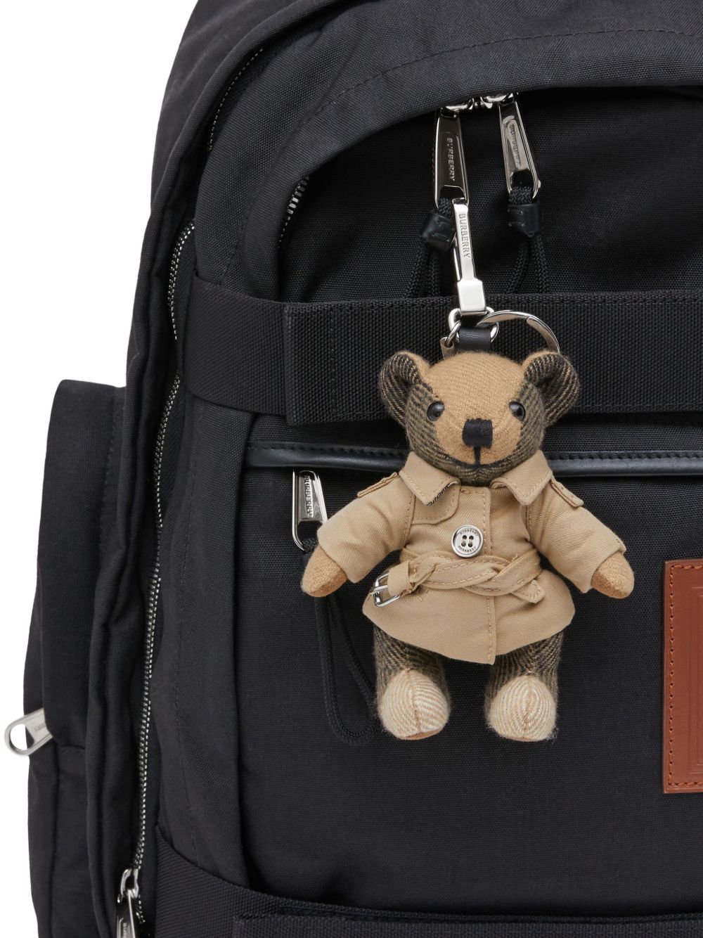 BURBERRY Mini Teddy Bear Charm with Trendy Outerwear
