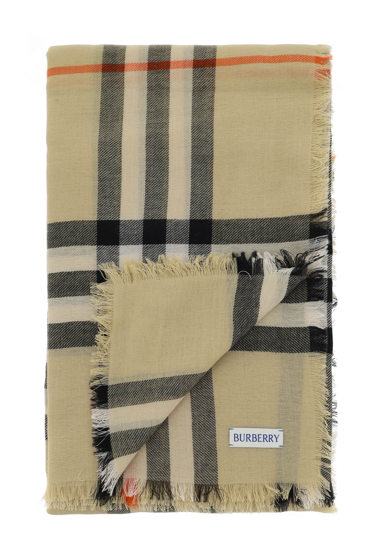 BURBERRY Giant Check Wool Scarf for Men