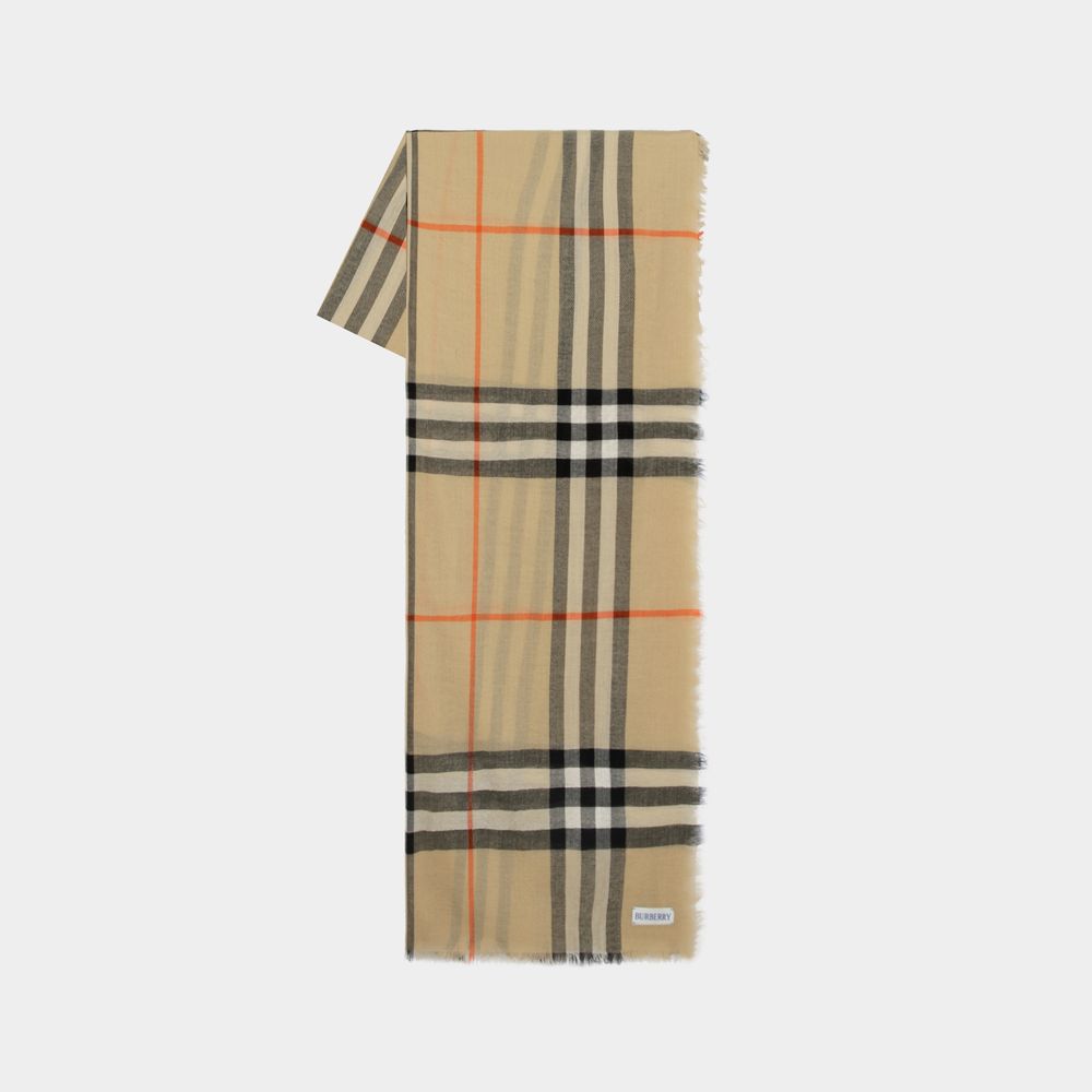 BURBERRY Giant Check Wool Scarf for Men